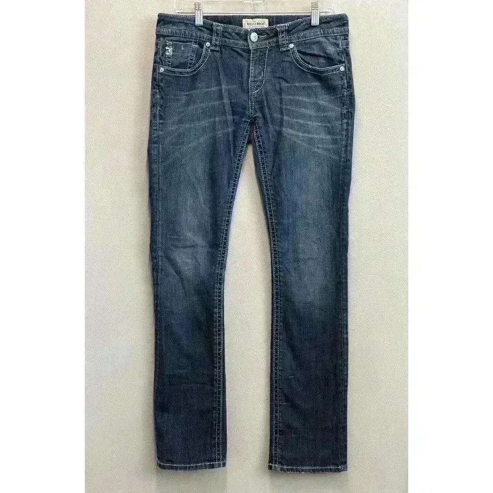 MEK BNM Jeans Men's Sz 30x34 Harbin‎ Straight Handcrafted Embellished Pockets
